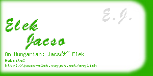 elek jacso business card